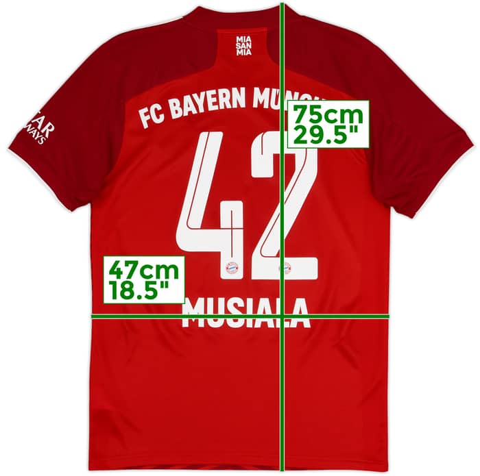 2021-22 Bayern Munich Home Shirt Musiala #42 - 9/10 - (S)