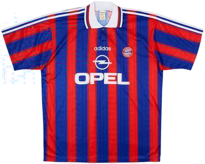 1995-97 Bayern Munich Squad Signed Home Shirt - 8/10 - (XL)