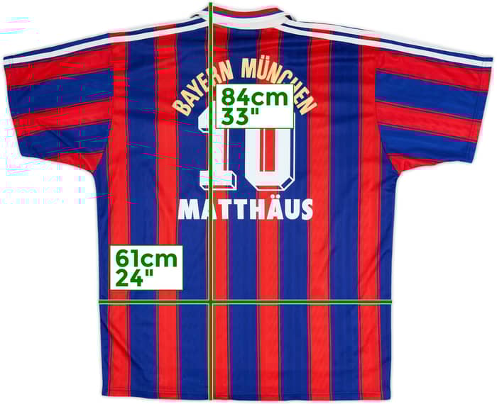 1995-97 Bayern Munich Home Shirt Matthaus #10 - 6/10 - (XL)