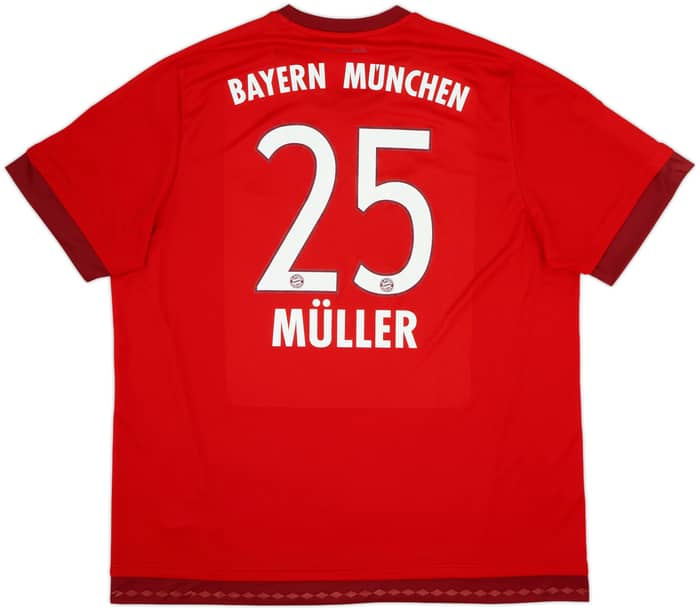 2015-16 Bayern Munich Home Shirt Muller #25 - 6/10 - (XXL)