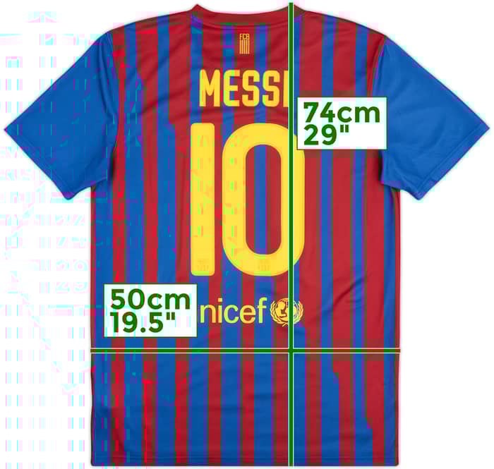2011-12 Barcelona Basic Home Shirt Messi #10 - 8/10 - (M)