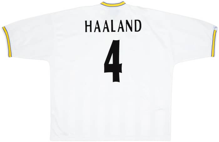 1996-98 Leeds United Home Shirt Haaland #4 - 9/10 - (XXL)