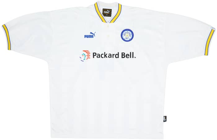 1996-98 Leeds United Home Shirt Haaland #4 - 9/10 - (XXL)
