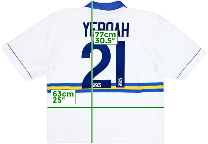 1993-95 Leeds United Home Shirt Yeboah #21 - 9/10 - (XXL)
