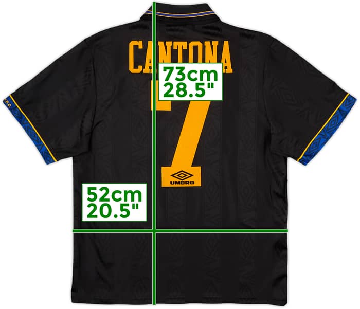 1993-95 Manchester United Away Shirt Cantona #7 - 8/10 - (M)