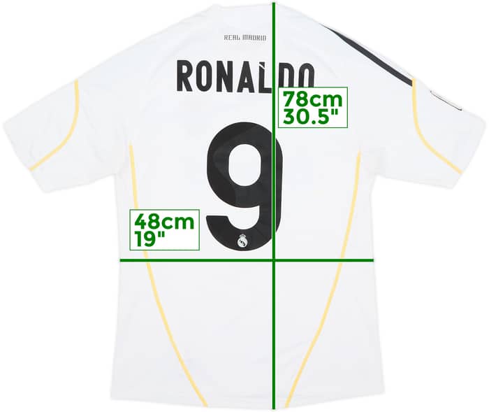 2009-10 Real Madrid Home Shirt Ronaldo #9 - 6/10 - (M)
