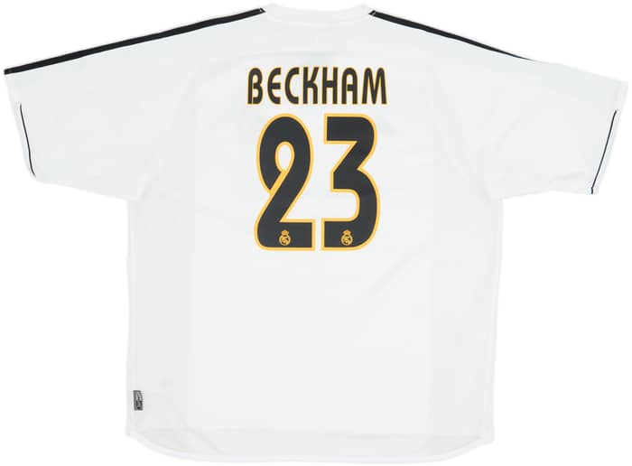 2003-04 Real Madrid Home Shirt Beckham #23 - 9/10 - (XL)