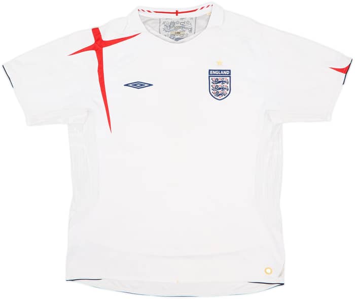 2005-07 England Home Shirt - 5/10 - (XL)