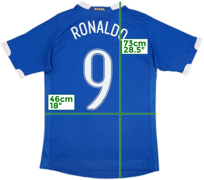 2006-07 Brazil Away Shirt Ronaldo #9 - 5/10 - (S)