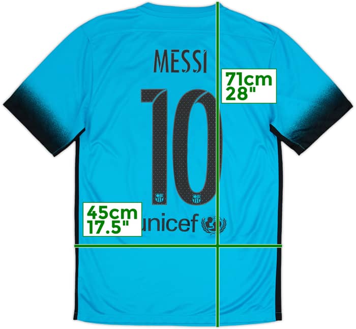 Camiseta de la tercera equipación del Barcelona 2015-16 Messi #10 - 6/10 - (S)