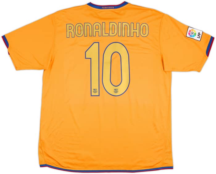 2006-08 Barcelona Camiseta Visitante Ronaldinho #10 - 8/10 - (XL)