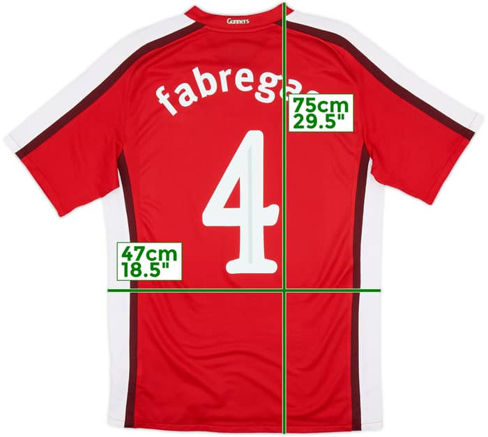 2008-10 Arsenal Camiseta de local Fabregas #4 - 6/10 - (S)