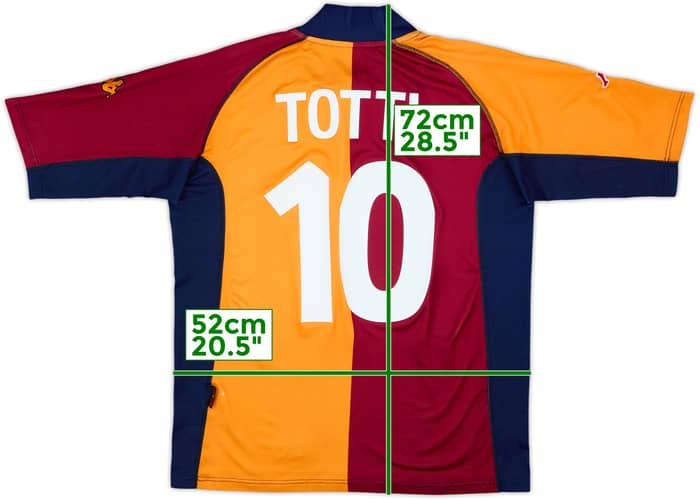 Camiseta europea del Roma 2001-02 Totti #10 - 7/10 - (XL)