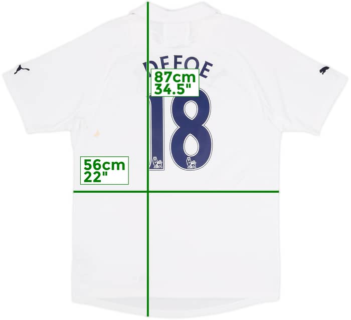 2011-12 Tottenham Home Shirt Defoe #18 - 7/10 - (L)