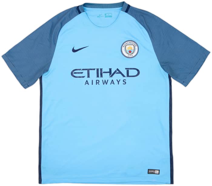 2016-17 Manchester City Home Shirt Kun Aguero #10 - 6/10 - (L)