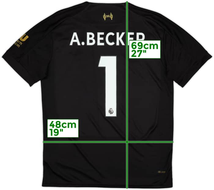 2019-20 Liverpool GK S/S Shirt A.Becker #1 - 6/10 - (S)