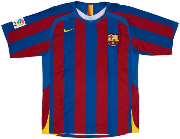2005-06 Barcelona Home Shirt Ronaldinho #10 - 8/10 - (M)