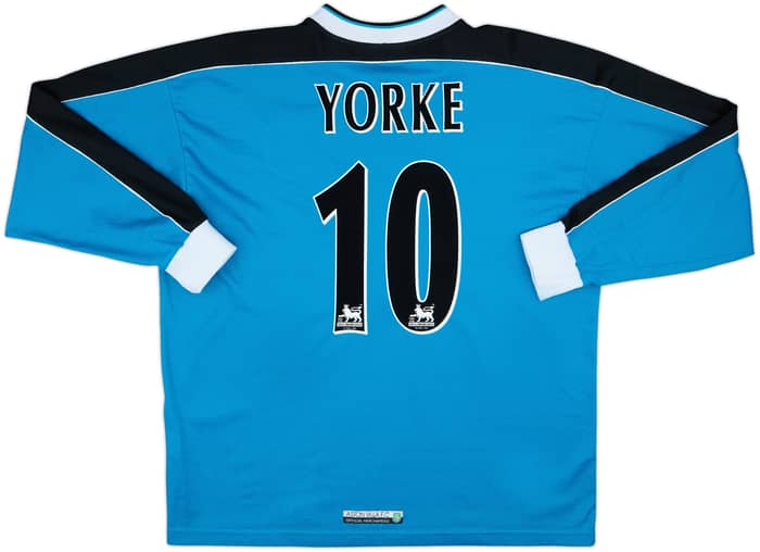 1998-99 Aston Villa Away L/S Shirt Yorke #10 - 8/10 - (XL)