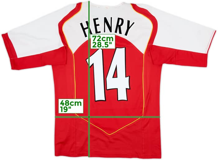 2004-05 Arsenal Home Shirt Henry #14 - 6/10 - (M)
