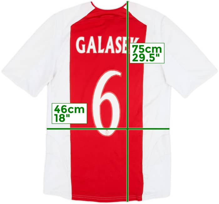 2005-06 Ajax Home Shirt Galasek #6 - 6/10 - (S)