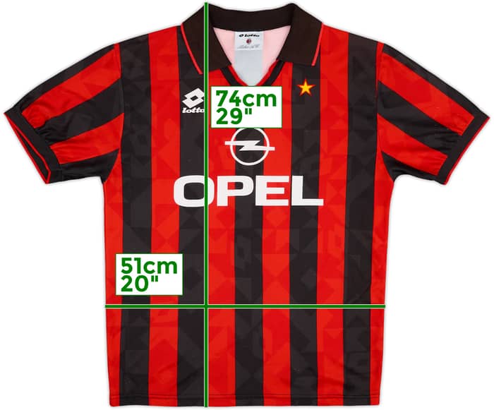 1995-96 AC Milan Home Shirt - 8/10 - (M)
