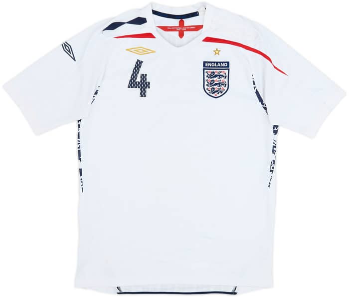 2007-09 England Home Shirt Gerrard #4 - 3/10 - (L)