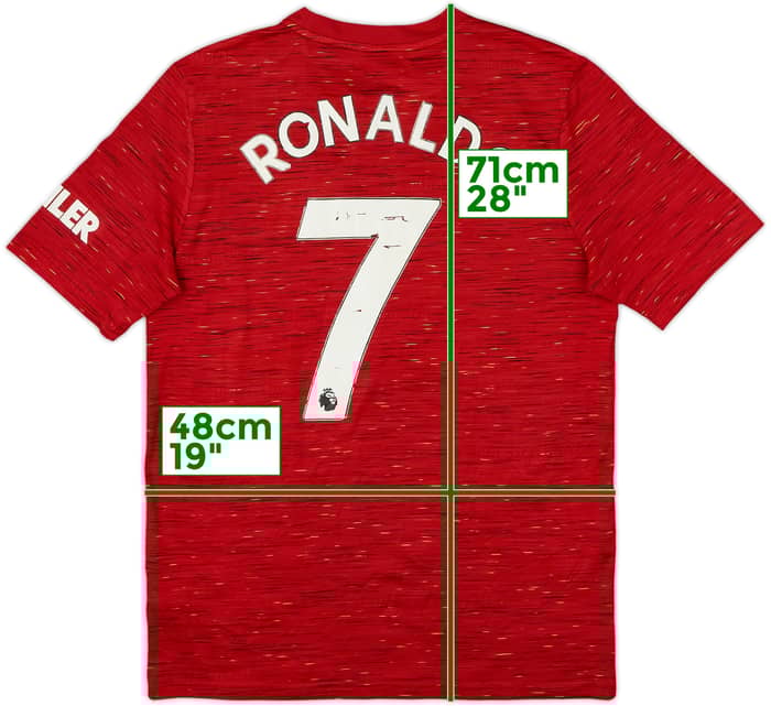 2020-21 Manchester United Home Shirt Ronaldo #7 - 5/10 - (XL.Boys)