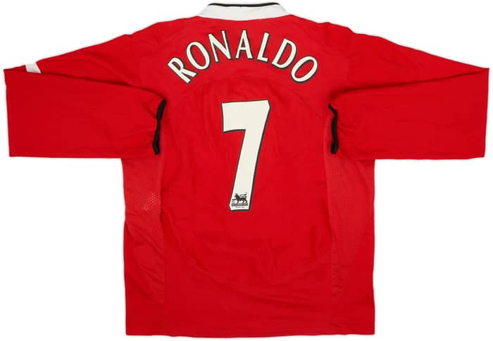 Camiseta de local de manga larga del Manchester United 2004-06 Ronaldo #7 - 5/10 - (M)