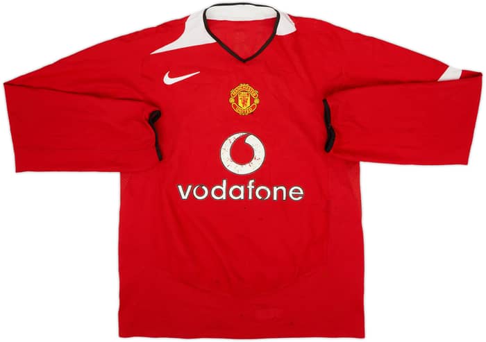 Camiseta de local de manga larga del Manchester United 2004-06 Ronaldo #7 - 5/10 - (M)