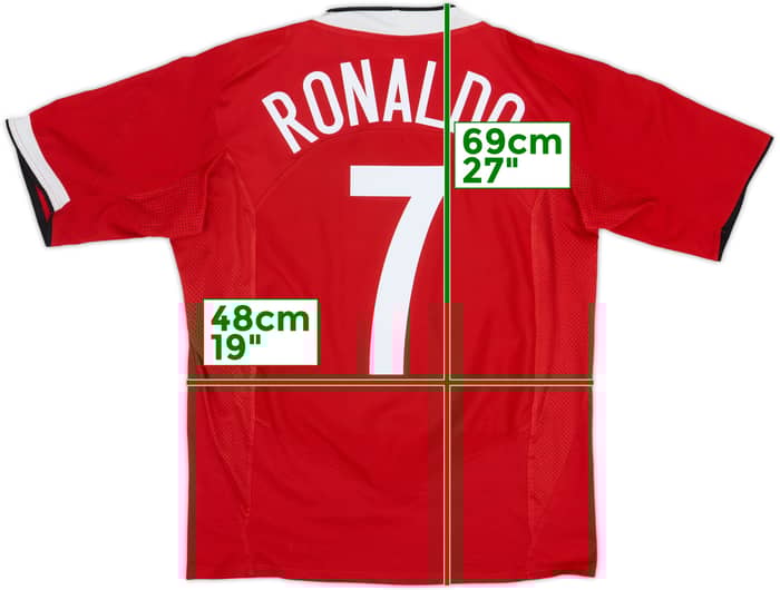 2004-06 Manchester United Home Shirt Ronaldo #7 - 6/10 - (M)
