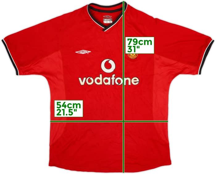 2000-02 Manchester United Home Shirt - 4/10 - (L)