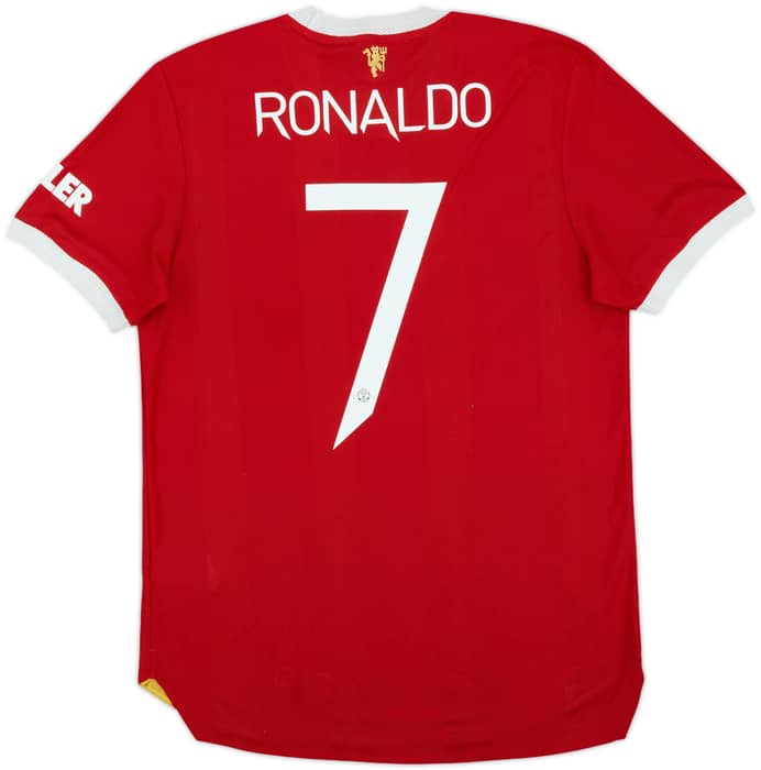 Camiseta auténtica de local del Manchester United 2021-22 Ronaldo #7 - 8/10 - (M)