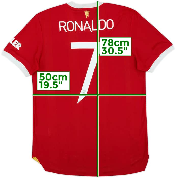 Camiseta auténtica de local del Manchester United 2021-22 Ronaldo #7 - 8/10 - (M)