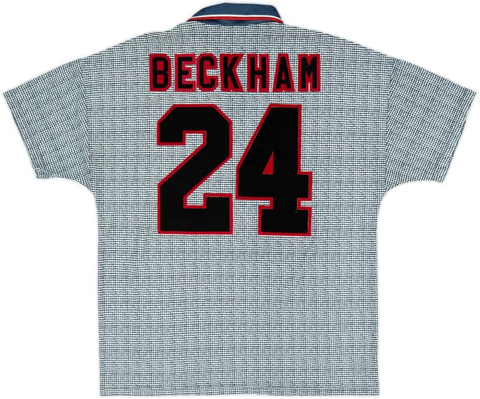 1995-96 Manchester United Away Shirt Beckham #24 - 9/10 - (L)