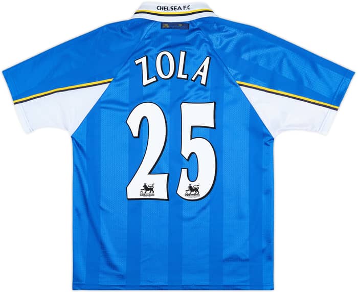 1997-99 Chelsea Home Shirt Zola #25 - 9/10 - (M)
