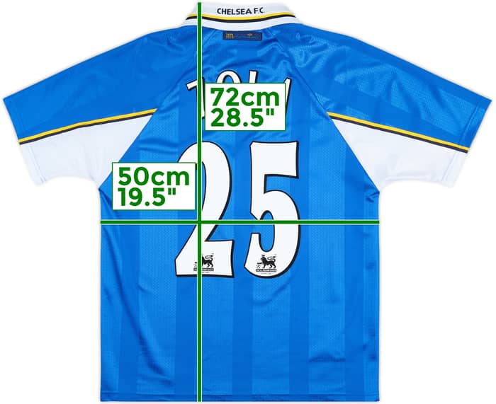1997-99 Chelsea Home Shirt Zola #25 - 9/10 - (M)