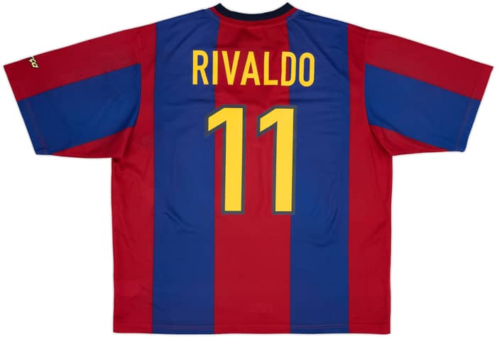 1998-00 Barcelona Basic Home Shirt Rivaldo #11 - 6/10 - (XL)