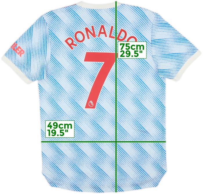 Camiseta auténtica de visitante del Manchester United 2021-22 Ronaldo #7 - 7/10 - (M)