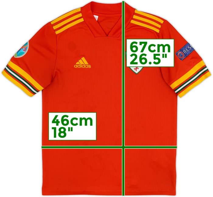 2020-21 Wales Home Shirt - 7/10 - (L.Boys)