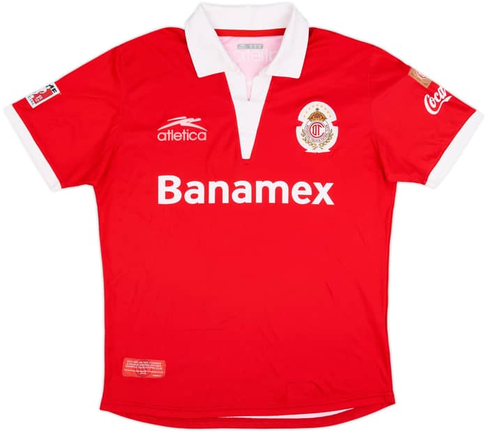 Camiseta de local de la CONCACAF Champions League del Deportivo Toluca 2009-10 - 7/10 - (M)