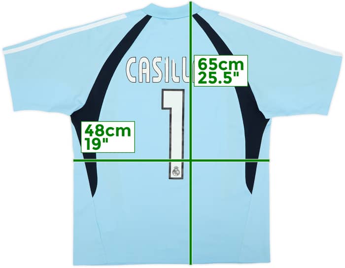 Camiseta de portero de manga corta del Real Madrid 2003-04 Casillas #1 - 5/10 - (XL.Niños)