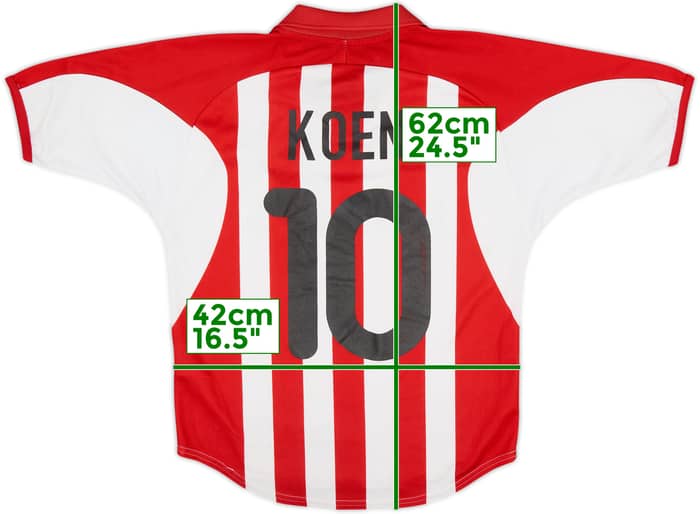 2000-02 PSV Home Shirt Koen #10 - 6/10 - (L.Boys)