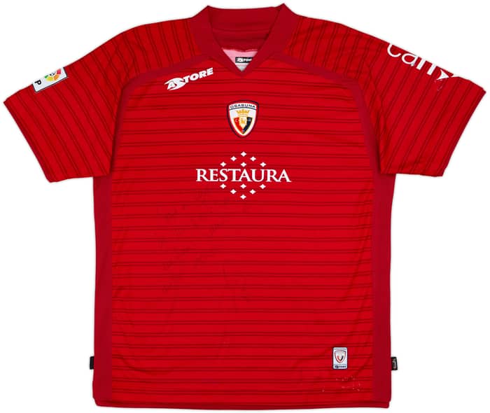 2007-08 Osasuna Signed Home Shirt Kike Sola #22 - 5/10 - (XL)