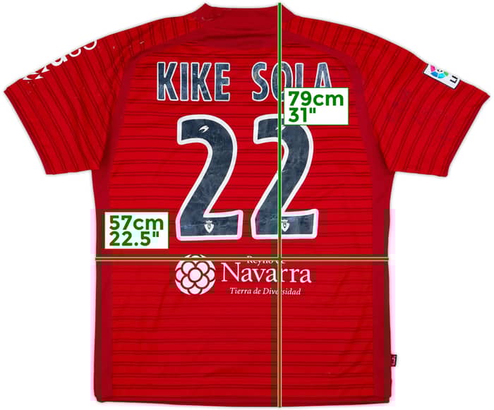 2007-08 Osasuna Signed Home Shirt Kike Sola #22 - 5/10 - (XL)