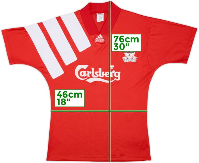 1992-93 Liverpool Centenario Titular Camiseta - 8/10 - (M)