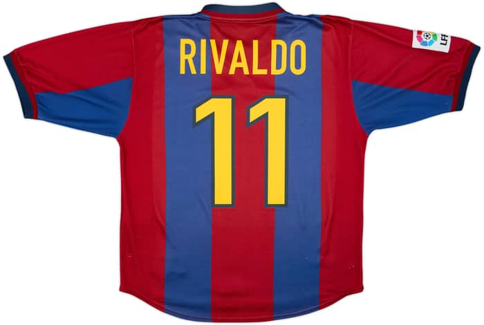 1998-00 Barcelona Camiseta Local Rivaldo #11 - 5/10 - (M)