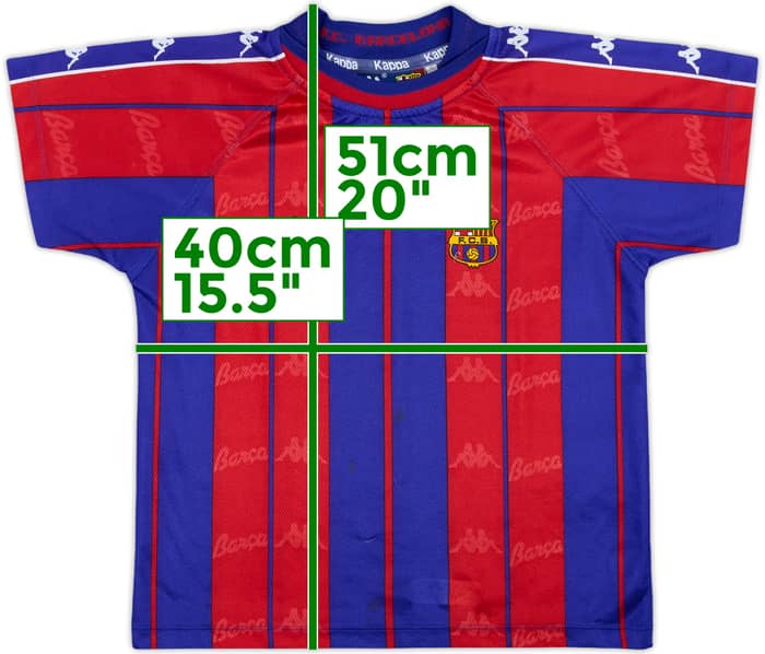 1997-98 Barcelona Home Shirt - 8/10 - (S.Boys)