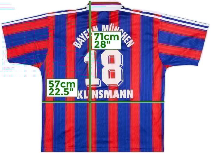 1995-97 Bayern Munich Home Shirt Klinsmann #18 - 7/10 - (XL)