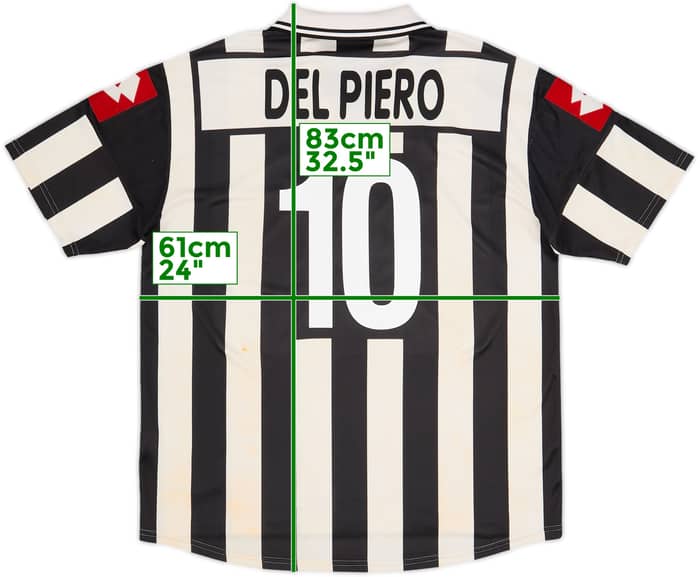 2001-02 Juventus CL Home Shirt Del Piero #10 - 6/10 - (XL)