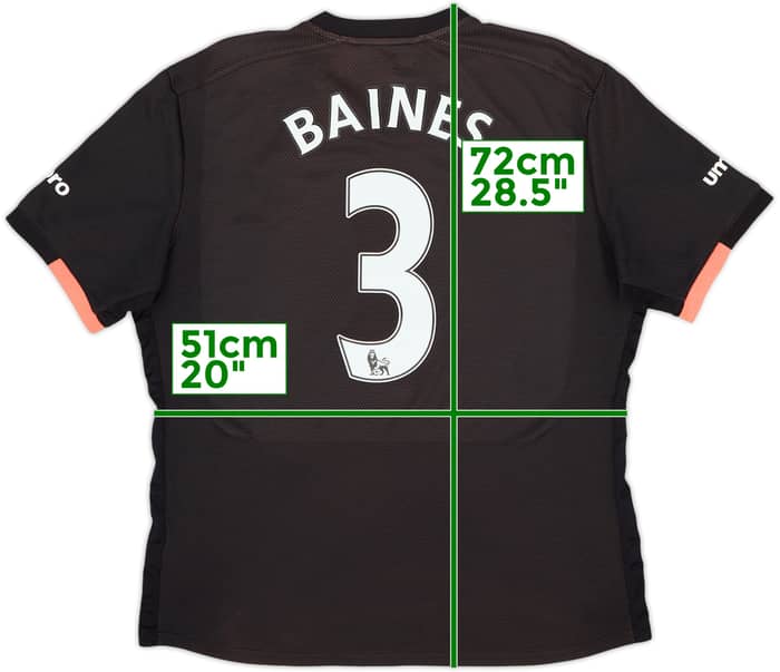 2016-17 Everton Away Shirt Baines #3 - 7/10 - (L)